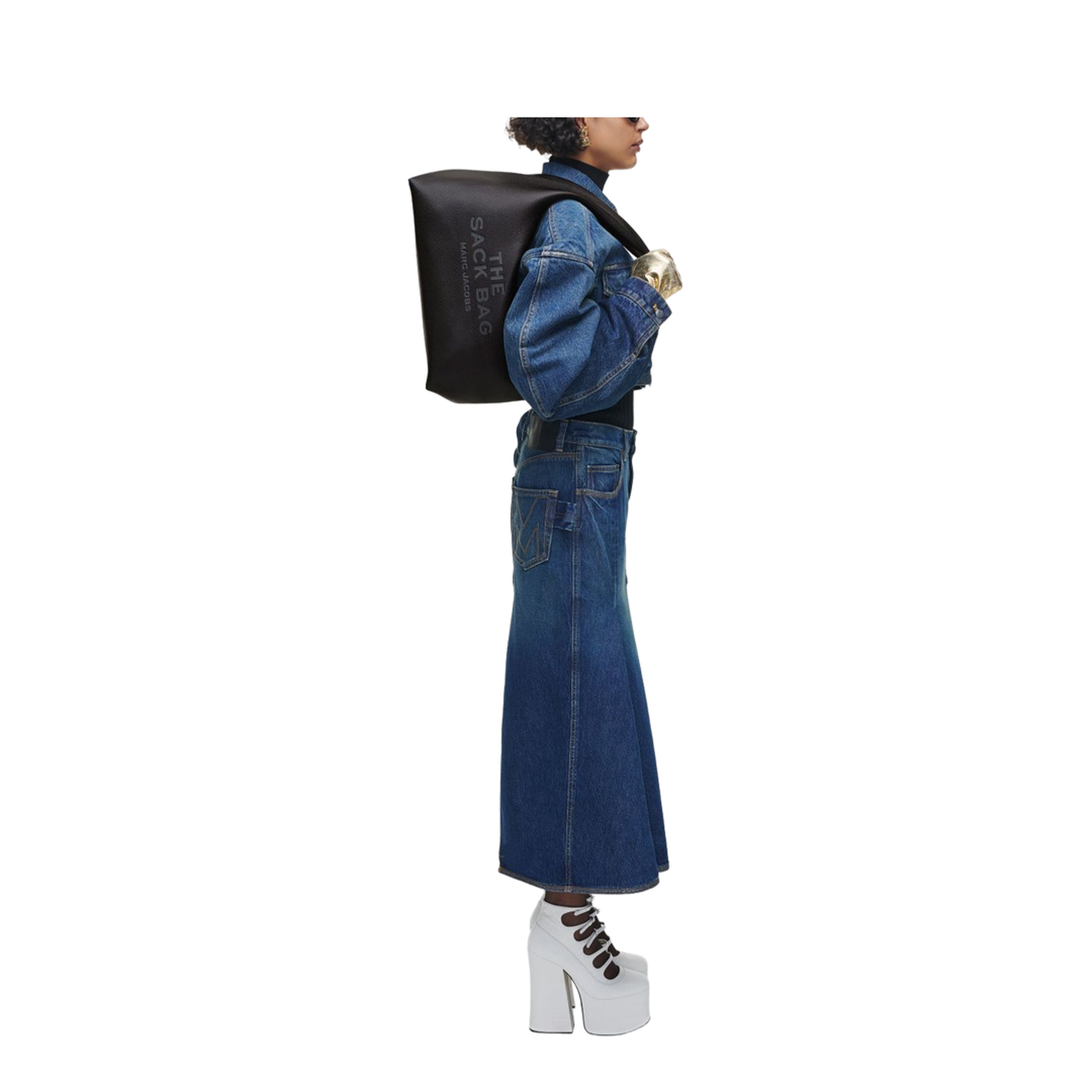 The Sack Bag In Black Leather