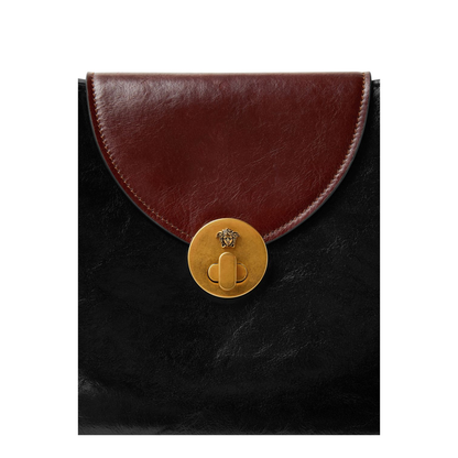 Vivian Medium Calf Leather Shoulder Bag - Aj Black Rosewood