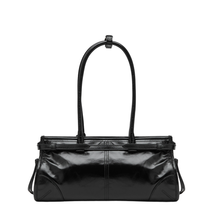 MAYFEYR - Prada - Bonnie Medium Hand Bag In Calfskin Leather, Black - 1BA426MOM2CYRF0002