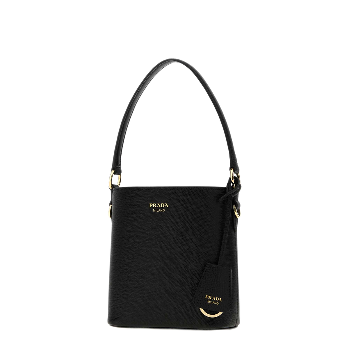 MAYFEYR - Prada - Black Leather Bucket Bag - 1BE109VOEONZVF0002