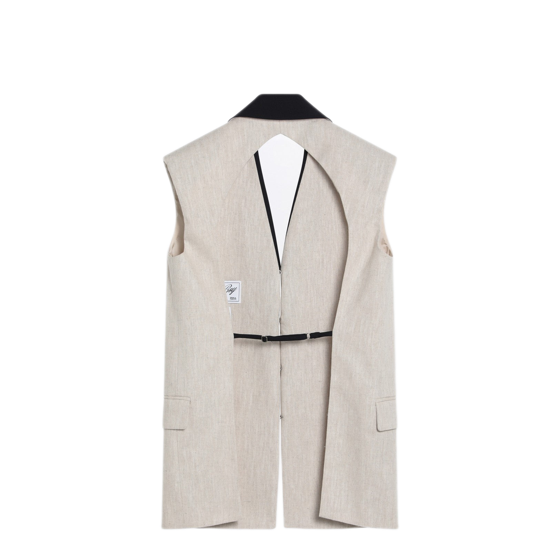 MAYFEYR - Erika Cavallini - Linen Waistcoat With Open Back - P5SZ27LIW86-0
