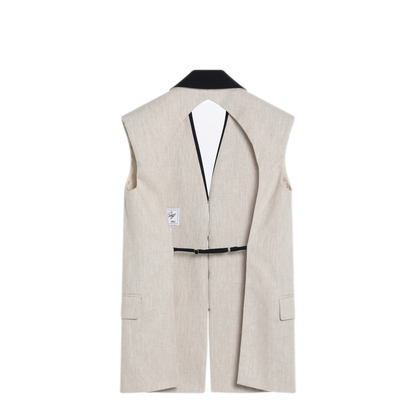 MAYFEYR - Erika Cavallini - Linen Waistcoat With Open Back - P5SZ27LIW86-0