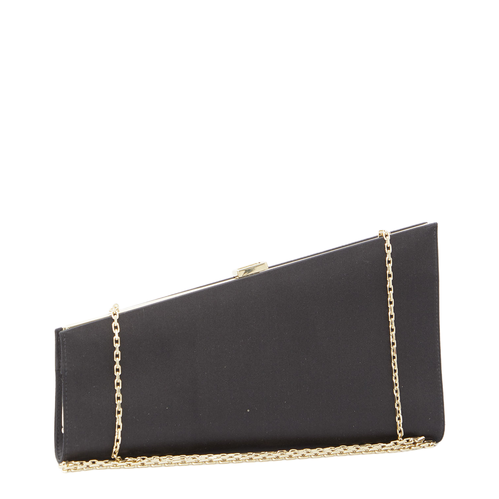 Asymmetrical Strass Buckle Clutch