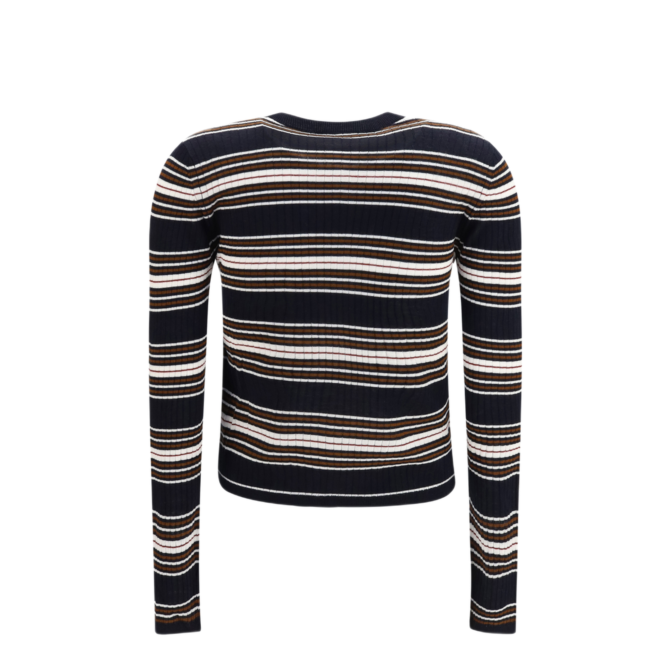 MAYFEYR -  - Striped Silk And Wool Cardigan - 2626346021600001