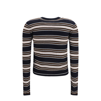 MAYFEYR -  - Striped Silk And Wool Cardigan - 2626346021600001