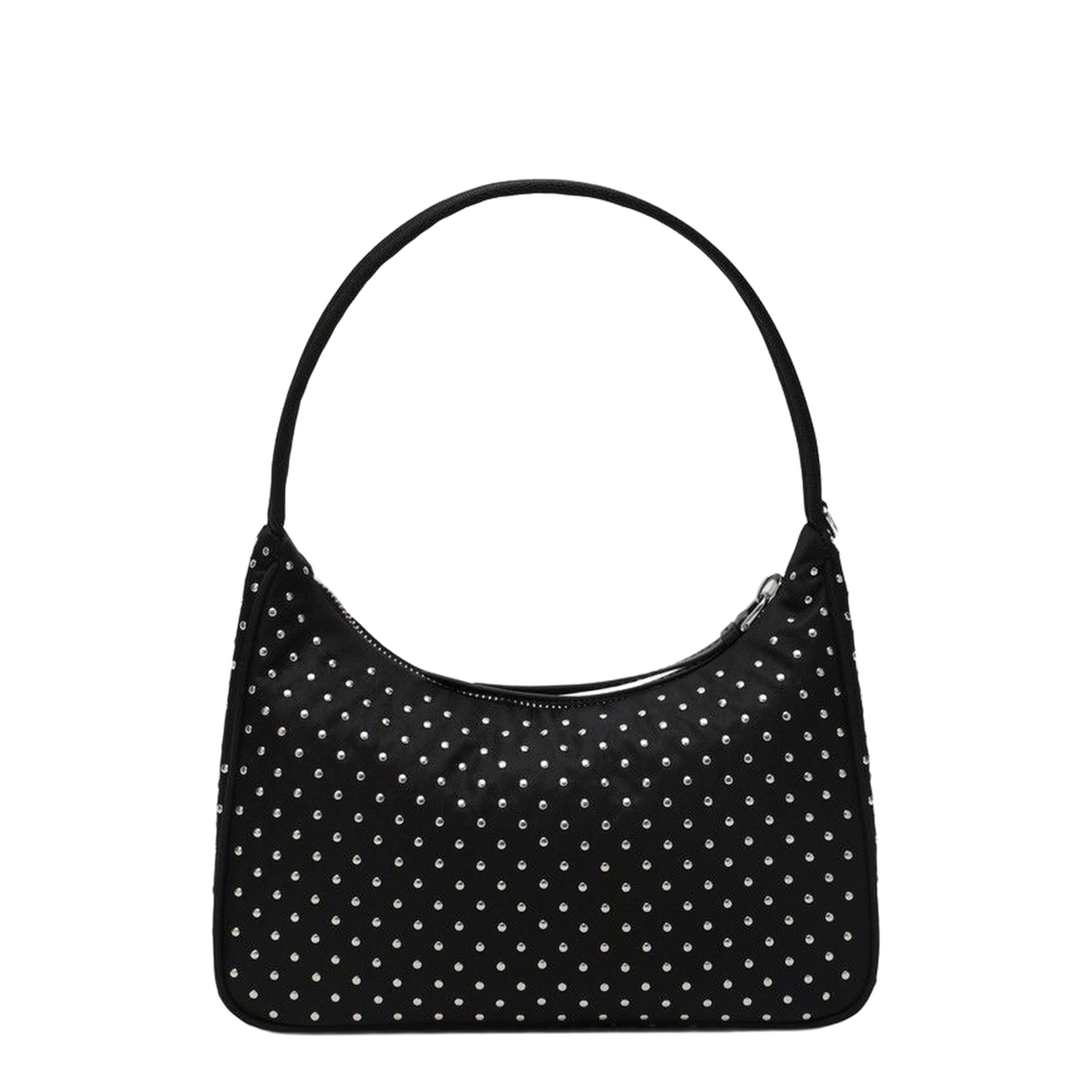 Black Re-Edition Handbag with Studs