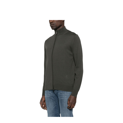 High Neck Zip Fastening Sweater