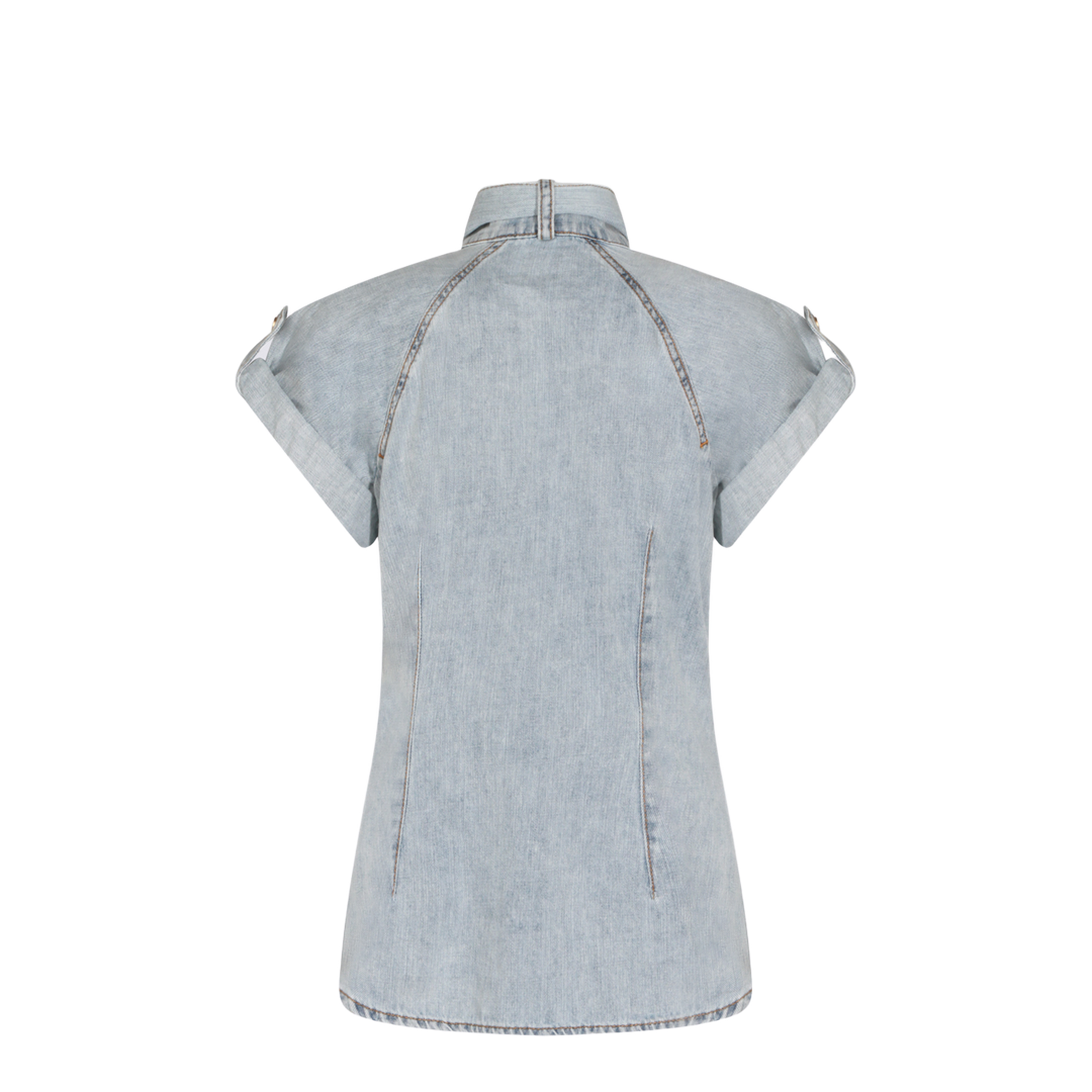 Bow-tie denim top