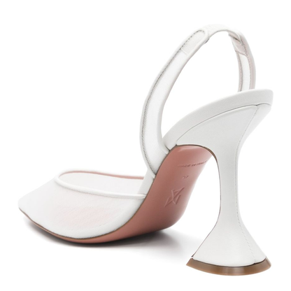 MAYFEYR - Amina Muaddi - With Heel White - 13S361221HOLWHITE