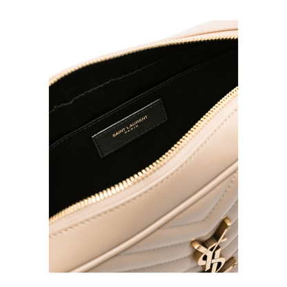 Lou Calfskin Crossbody - Dark Beige