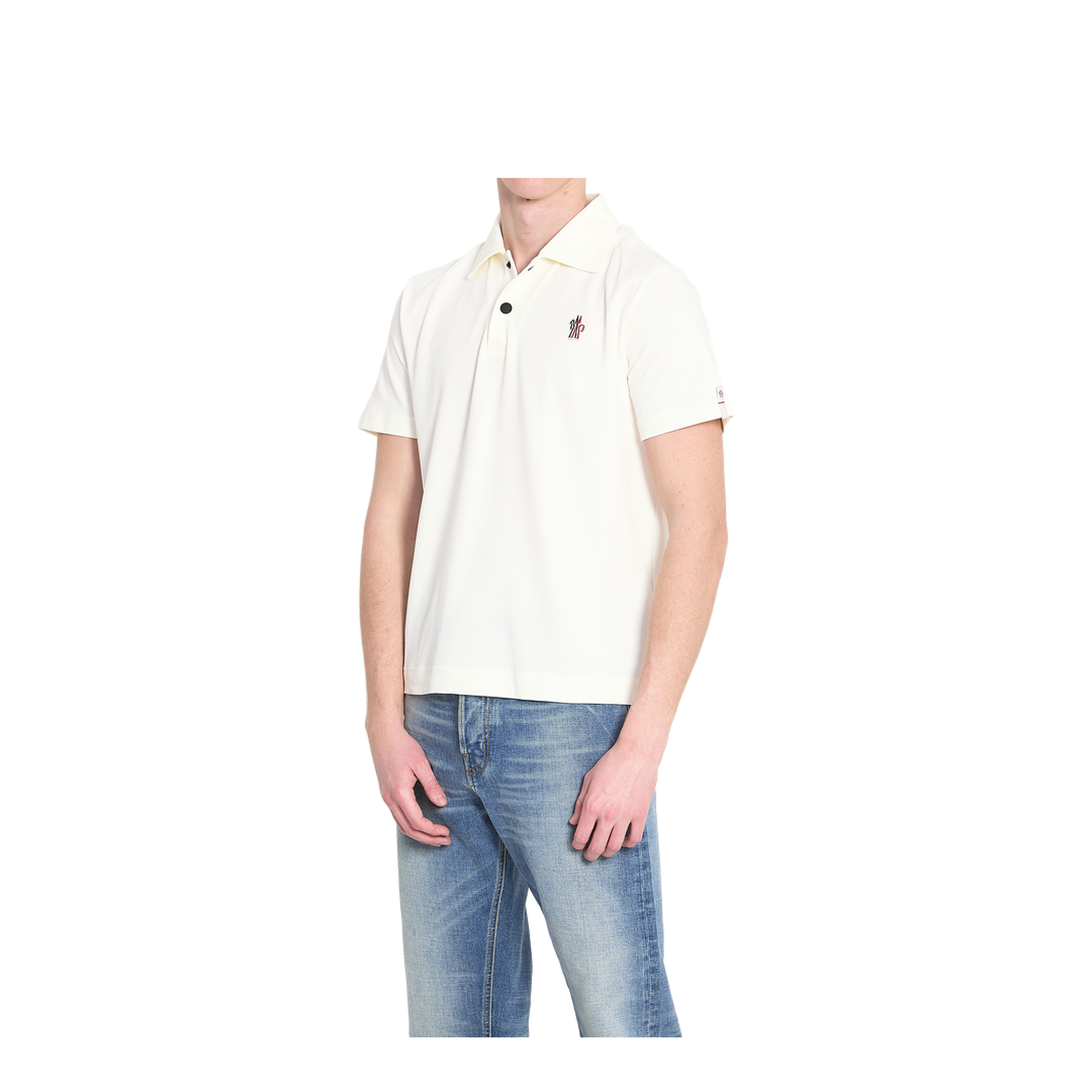 MAYFEYR - Moncler - White Logo Patch Polo Shirt - L10978A0000489AVZ034