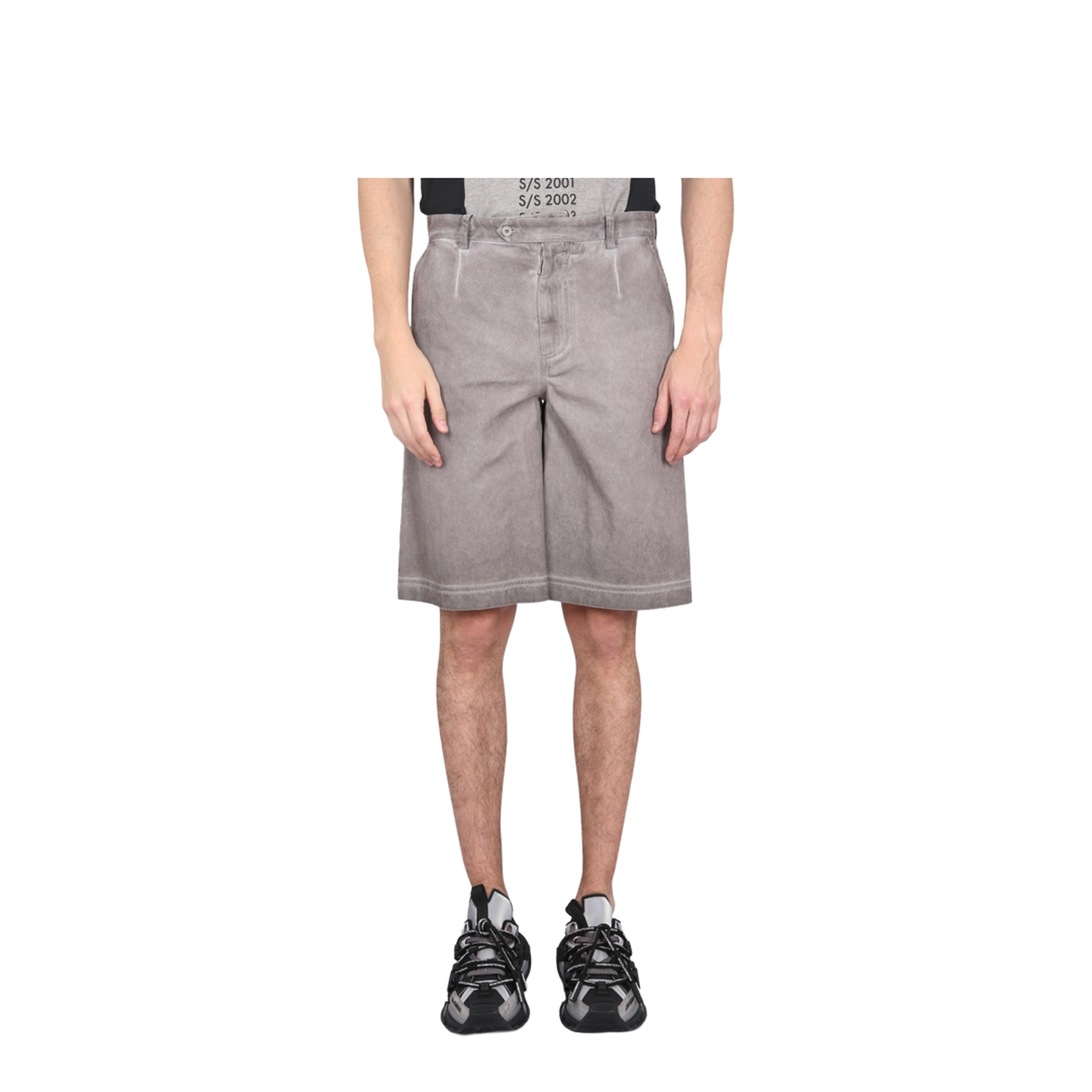 Bermuda Shorts with Logo Plaque