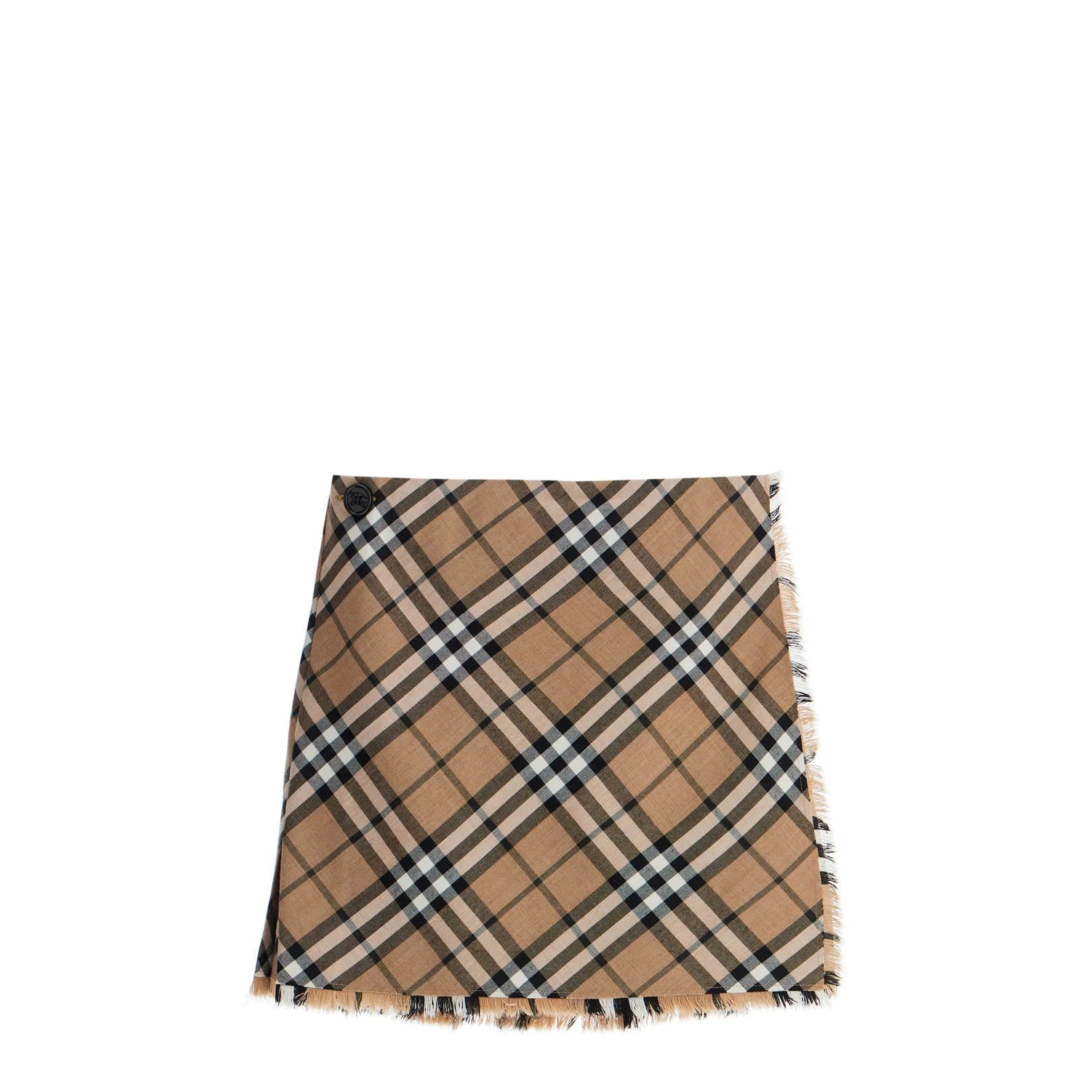 burberry check skirt with