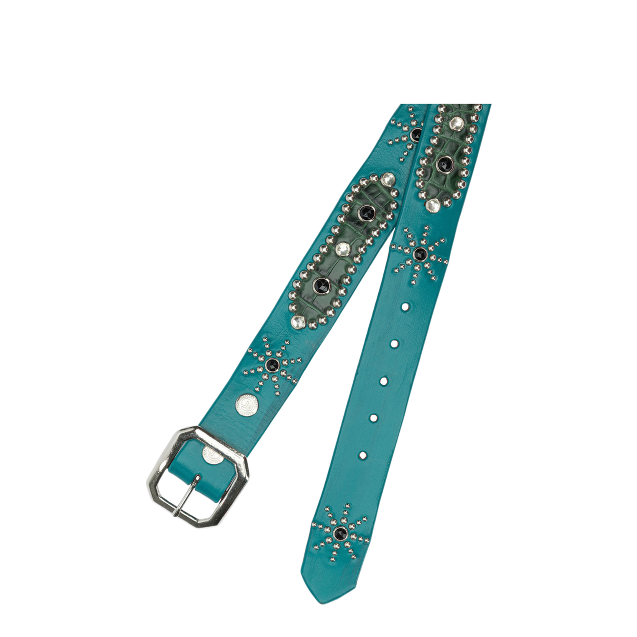MAYFEYR - Gallery Dept. - Leather Belt With Decorations - PSB90053TURQUOISE