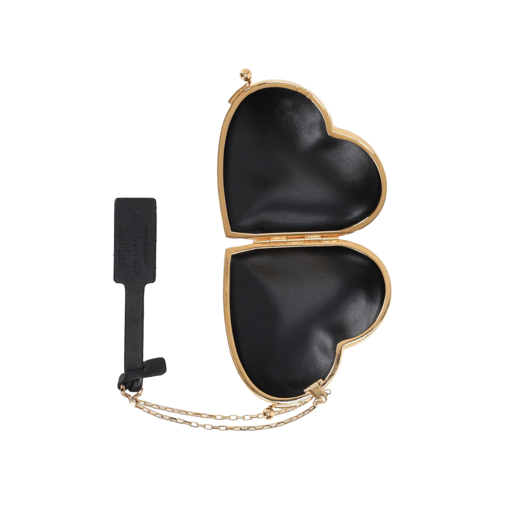 Evening Mini Heart Minaudière in Brass