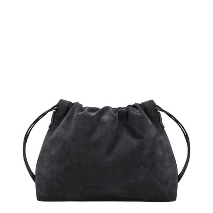 BC Duo Suede Leather Pouch Bag - Midnight Blue