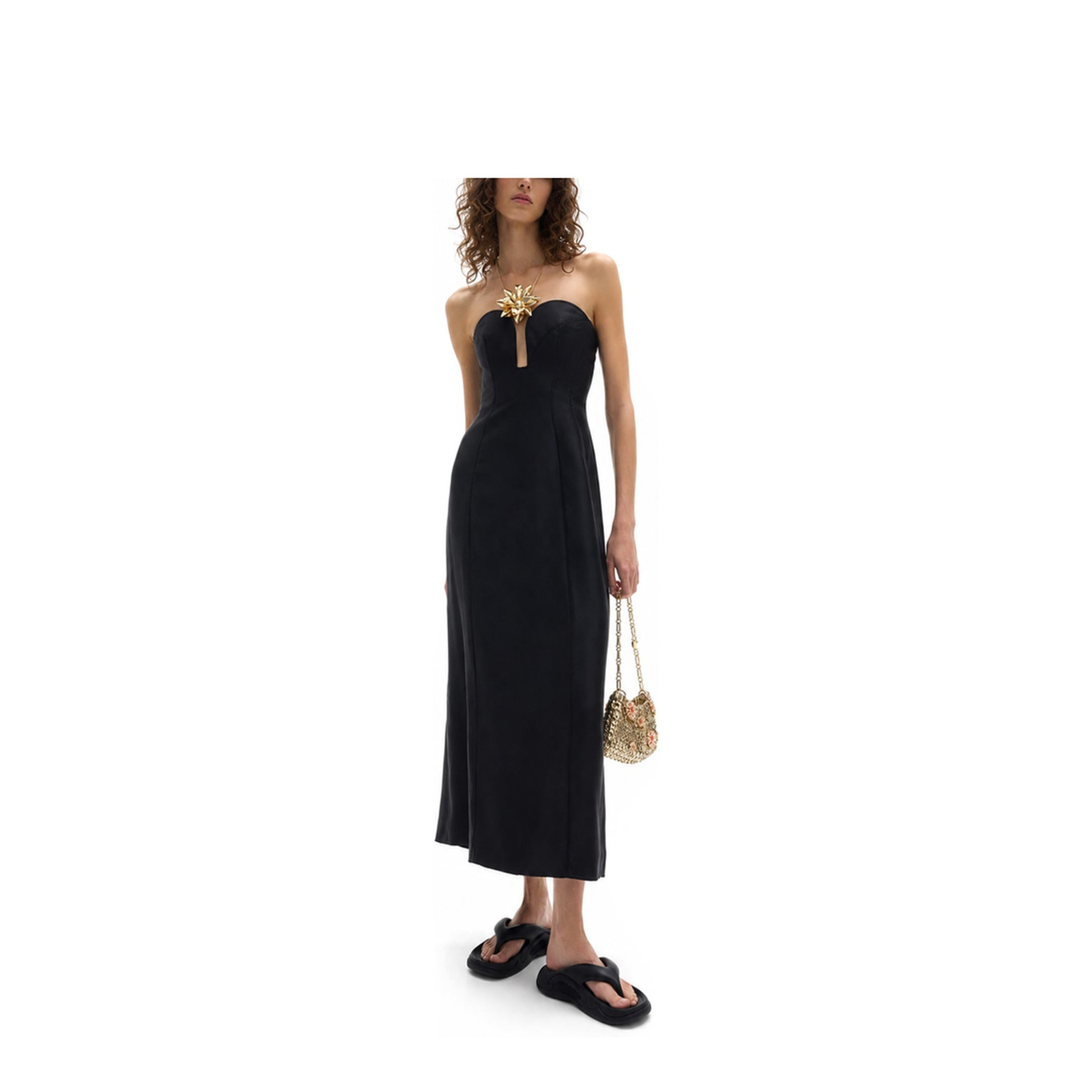 MAYFEYR - RABANNE - Midi Dress With Structured Heart Bustier - 26EJRO308VI0267P001