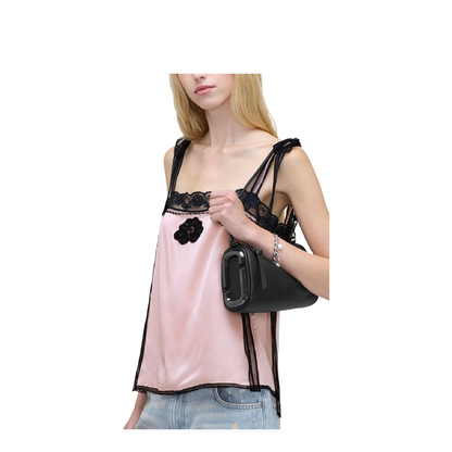 The Snapshot Calf Leather Shoulder Bag - Black