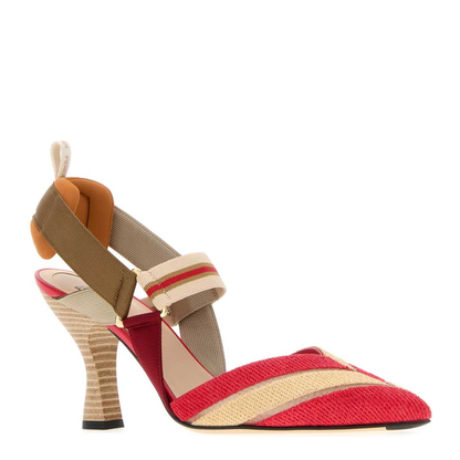 MAYFEYR - Fendi - Colibri Rete Rafia Chevron Pumps - 8J8805AY1KF1WCI