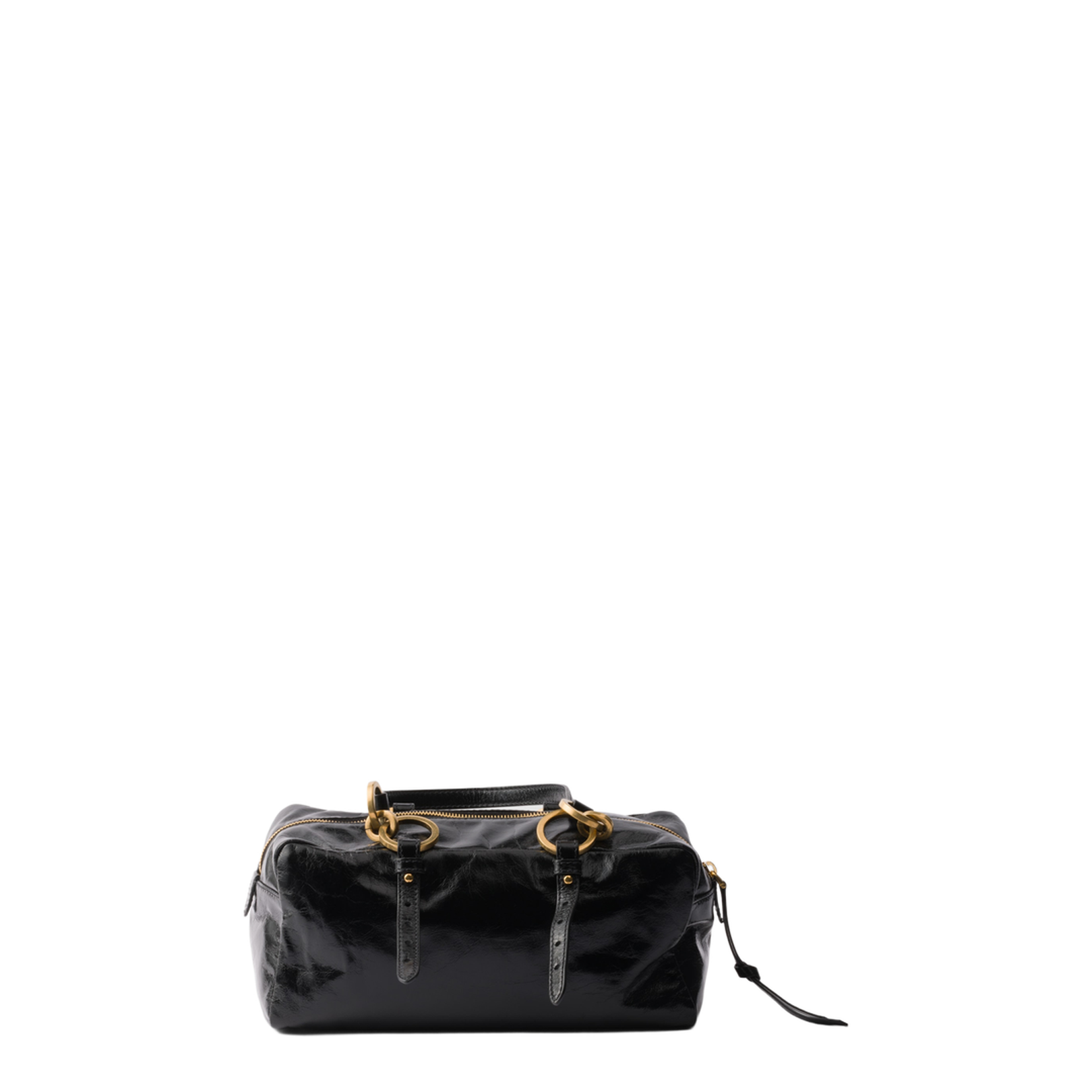 Geometric Soft Leather Top-Handle Handbag