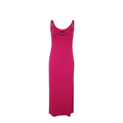 Pink High Slit Long Dress