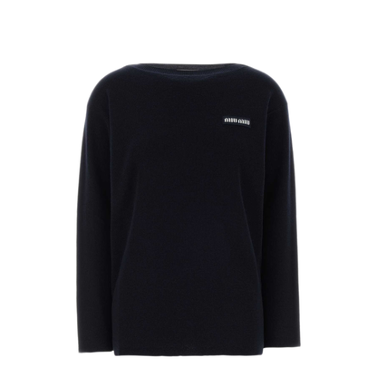 Logo-Patch Ribbed-Knit Sweater