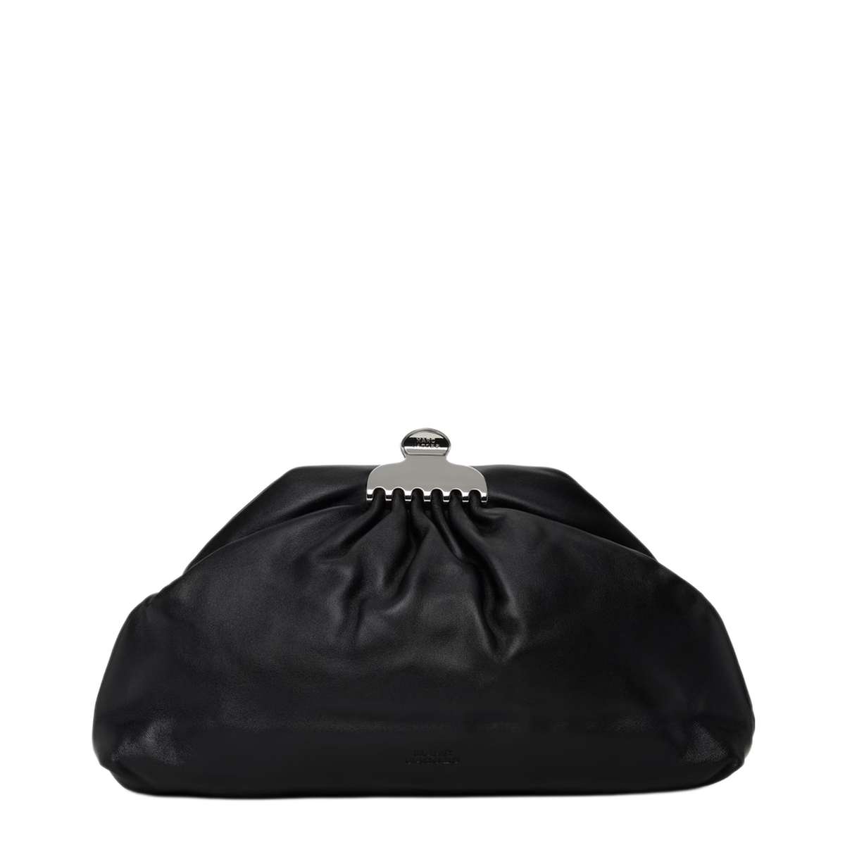 The Glam Clutch TU Smooth Leather Clutch - Black