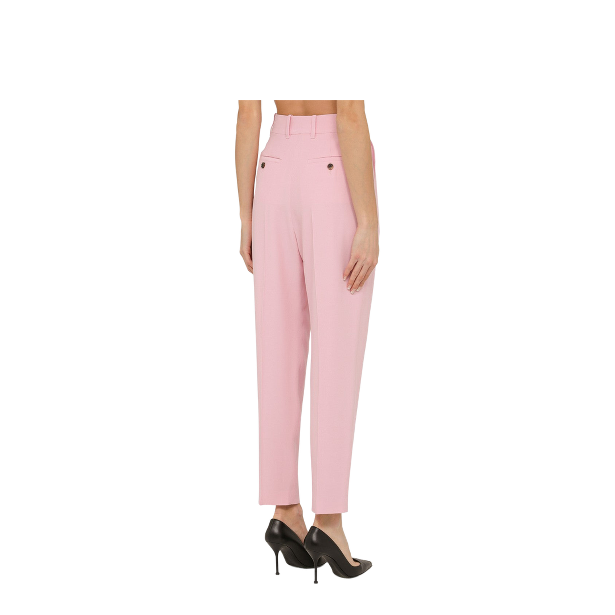 MAYFEYR - Alexander Mcqueen - Pink Regular Trousers With Pleats - 780720QEAAA5067