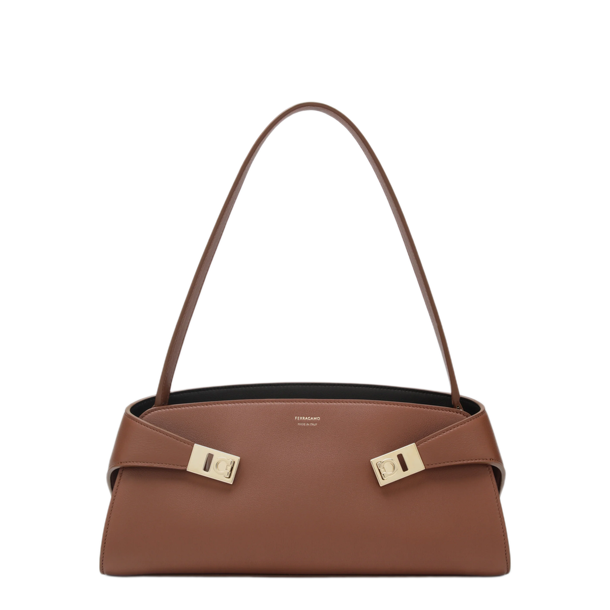 MAYFEYR - Ferragamo - Hug East West Shoulder Bag Cognac Dark Brown - 0795365LECT