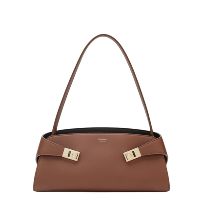 MAYFEYR - Ferragamo - Hug East West Shoulder Bag Cognac Dark Brown - 0795365LECT