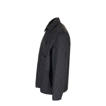 Metallic V Quilted Shirt Jacket