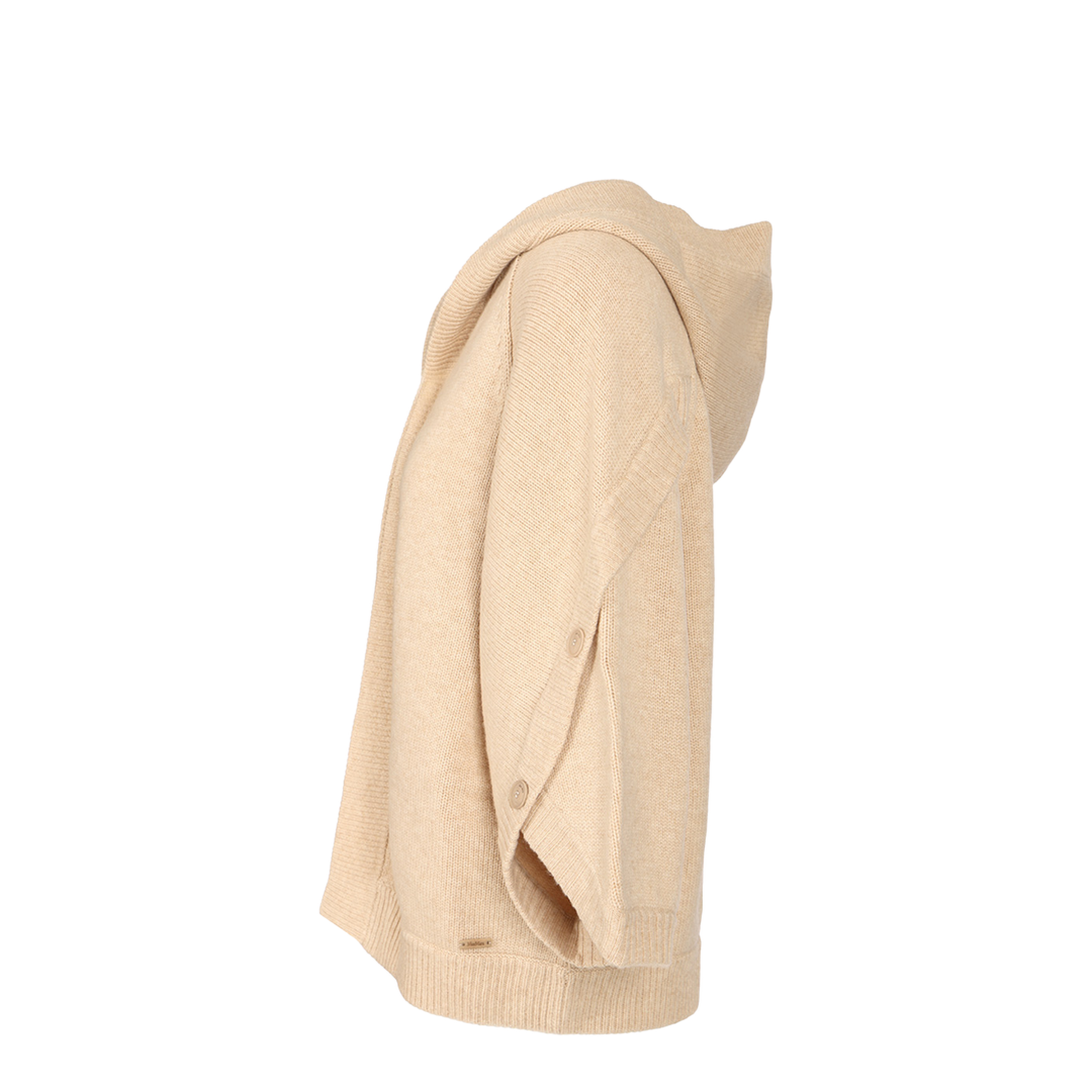 Hooded Cardigan in Wool and Cashmere - Grey