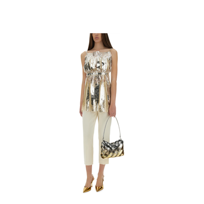 MAYFEYR - RABANNE - Laminated Pleated Satin Top - 25ECTO077PO0336P742