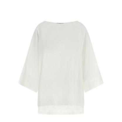 MAYFEYR - The Row - White Boat Neck Top - 10843W4357WHT