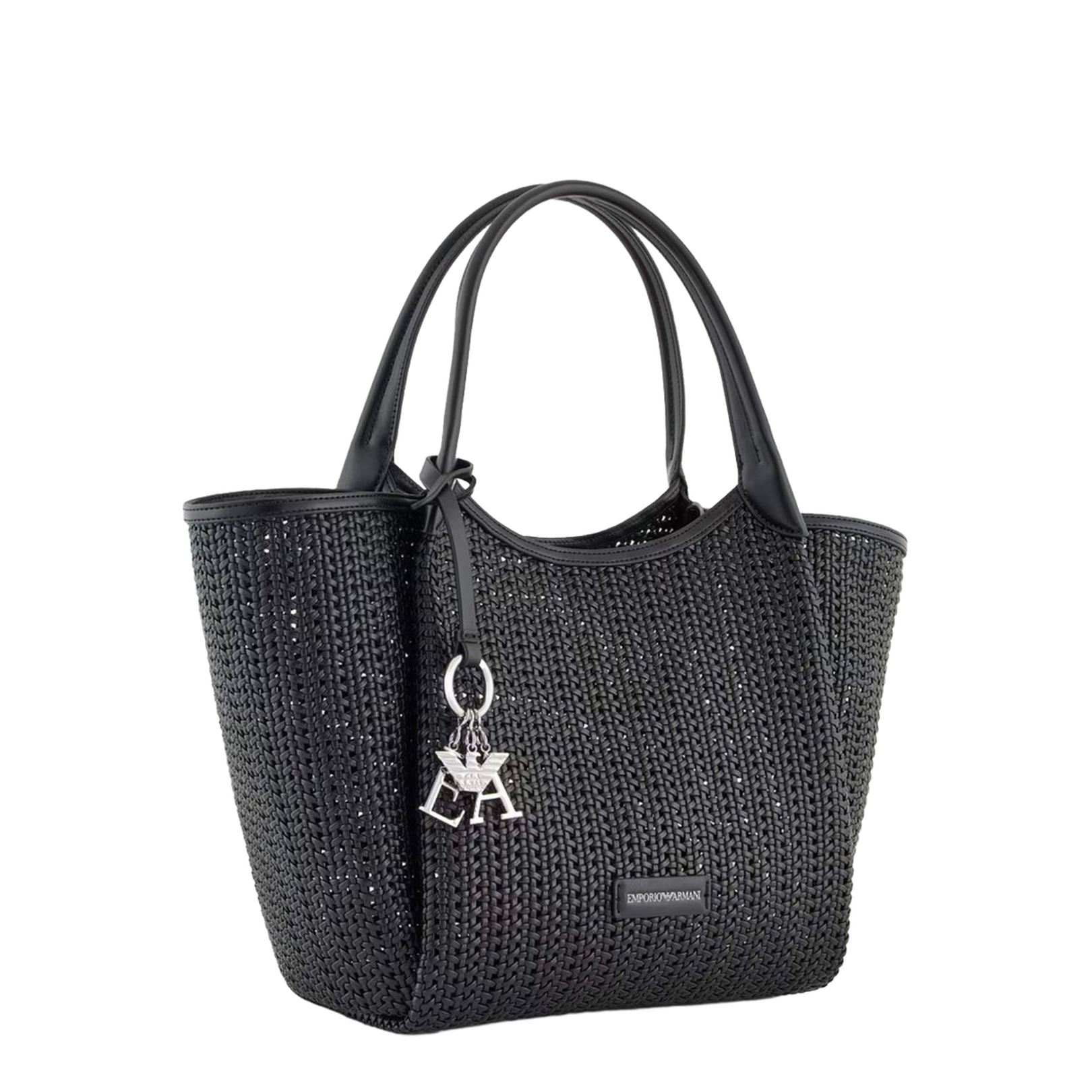 Interwoven Shopper Bag with Logo Charm