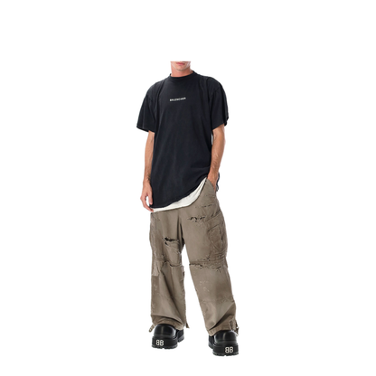 Back Double T-Shirt in faded black