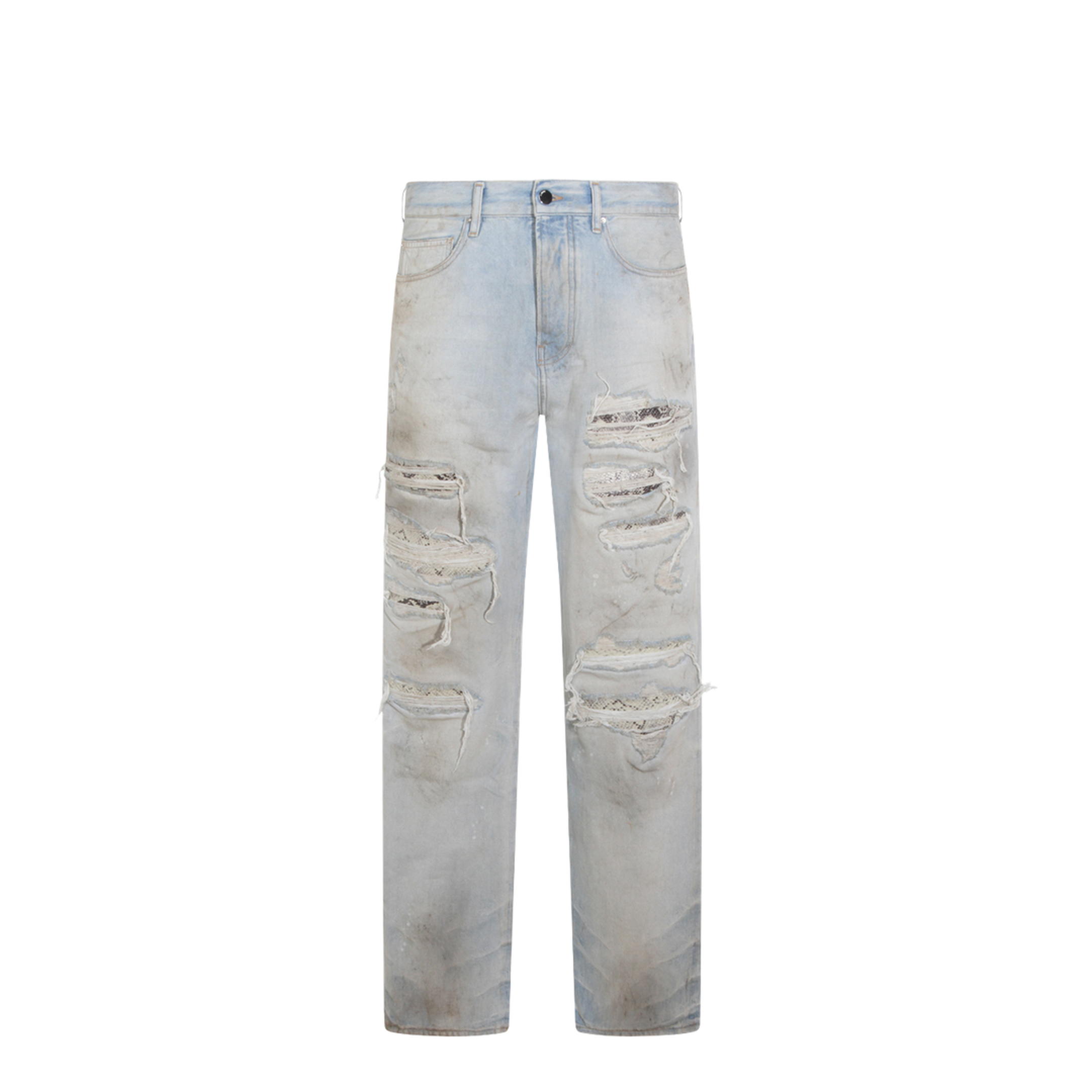 Light Blue Cotton Denim Jeans