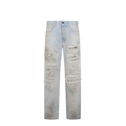 Light Blue Cotton Denim Jeans
