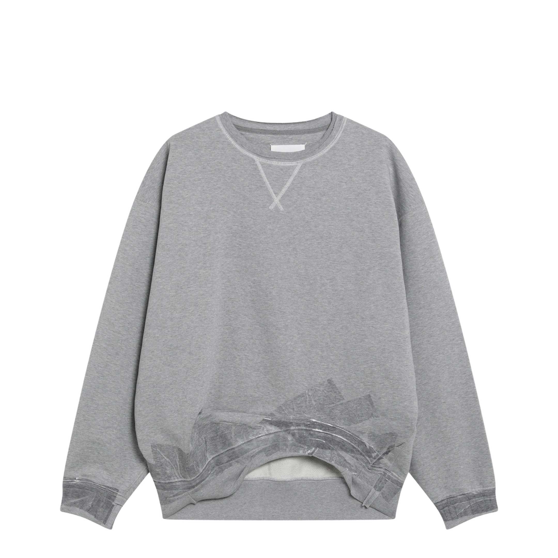 MAYFEYR - Maison Margiela - Taped Cotton Jersey Sweatshirt In Grey - S67GU0038S25505858M