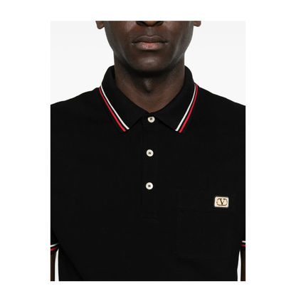 MAYFEYR - Valentino - Cotton Piqué Polo Shirt With Vlogo Patch - VMH01KAQJ