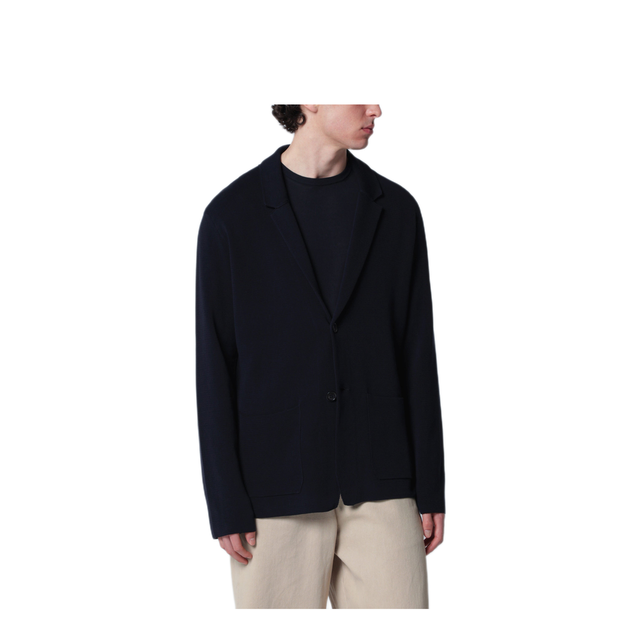 MAYFEYR - Roberto Collina - Navy Blue Cotton Cardigan Jacket - 261MYA09011CO10