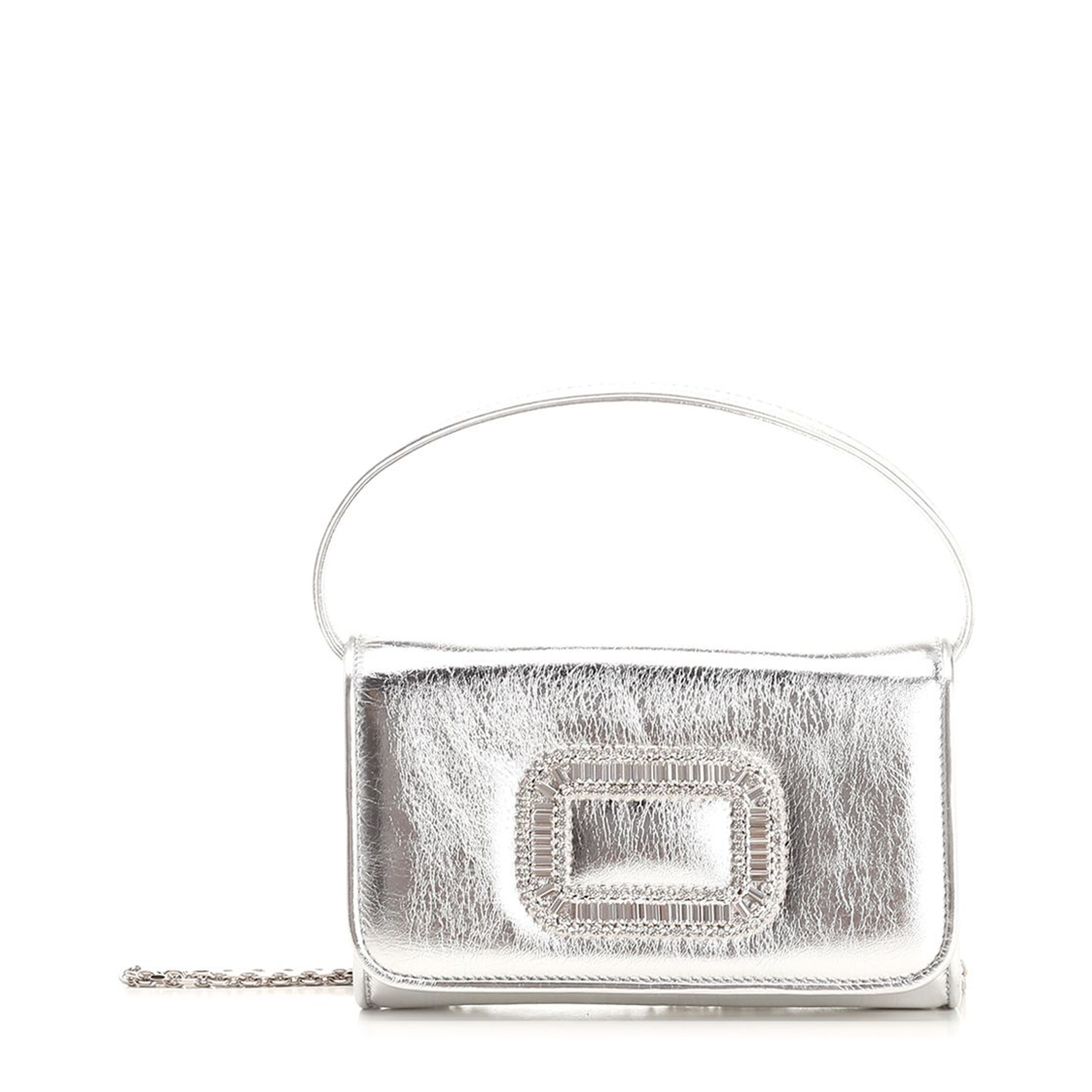 Pilgrim Micro Bag in Silver Leather