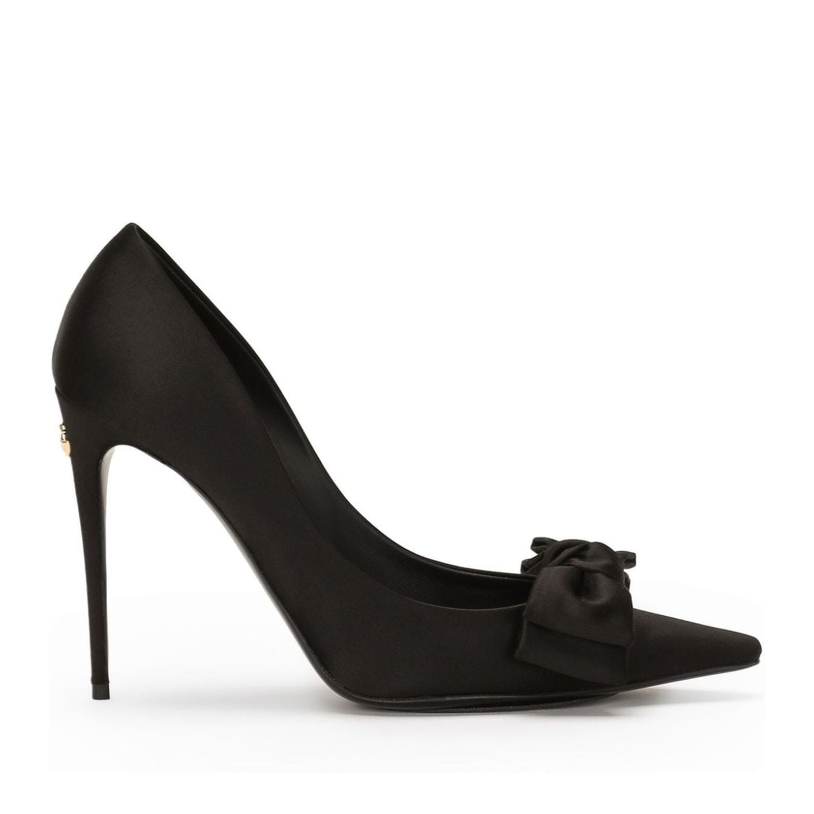 Elegant Black Satin High Heels
