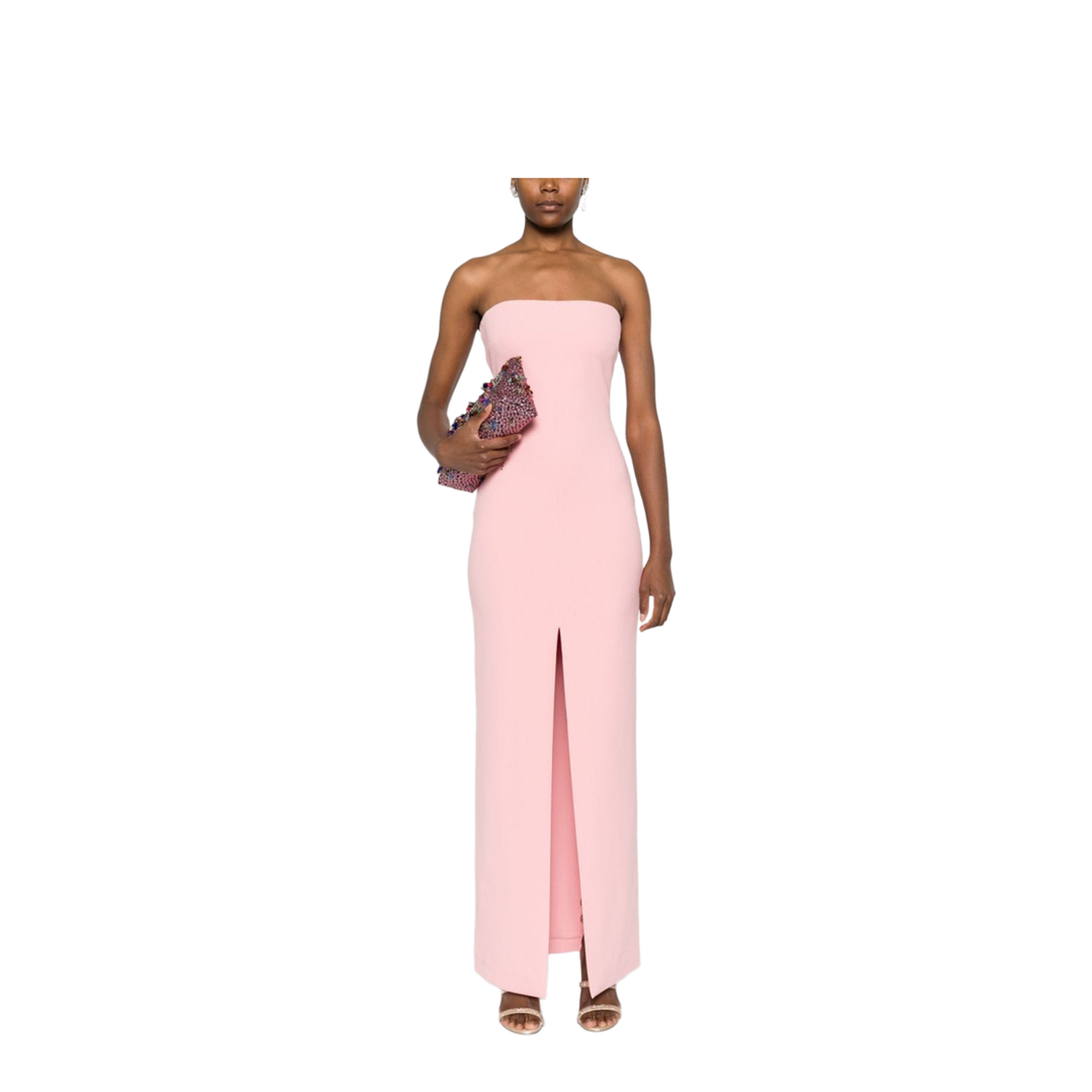Strapless Pink Maxi Dress