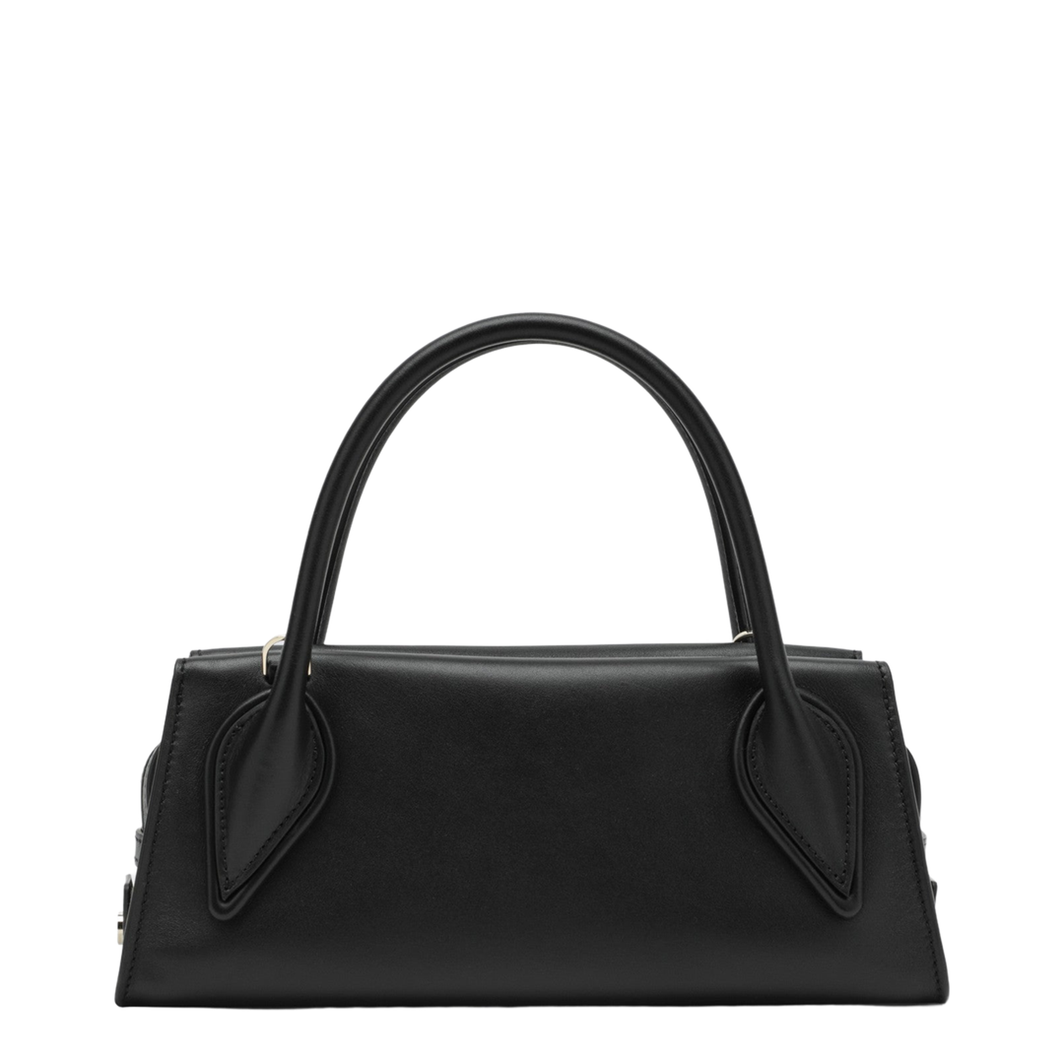 Venus Crossbody Bag in Black Calf Leather