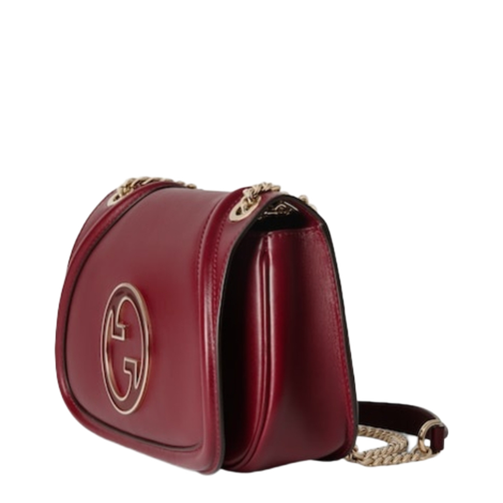 Blondie Medium Leather Shoulder Bag - Burgundy