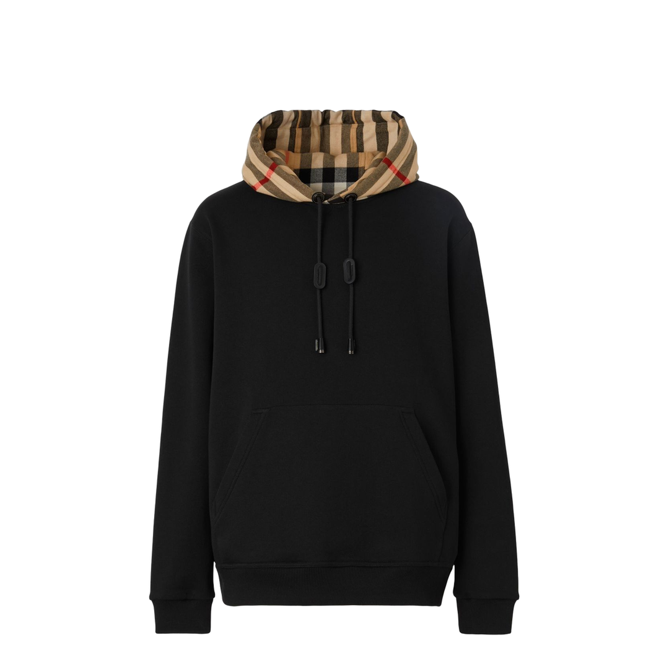 Check Hood Hoody Black