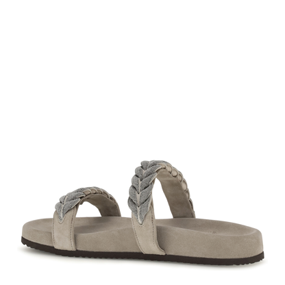 MAYFEYR - Brunello Cucinelli - Laurel Leaf Monili-Embellished Slides - MZSFG3159