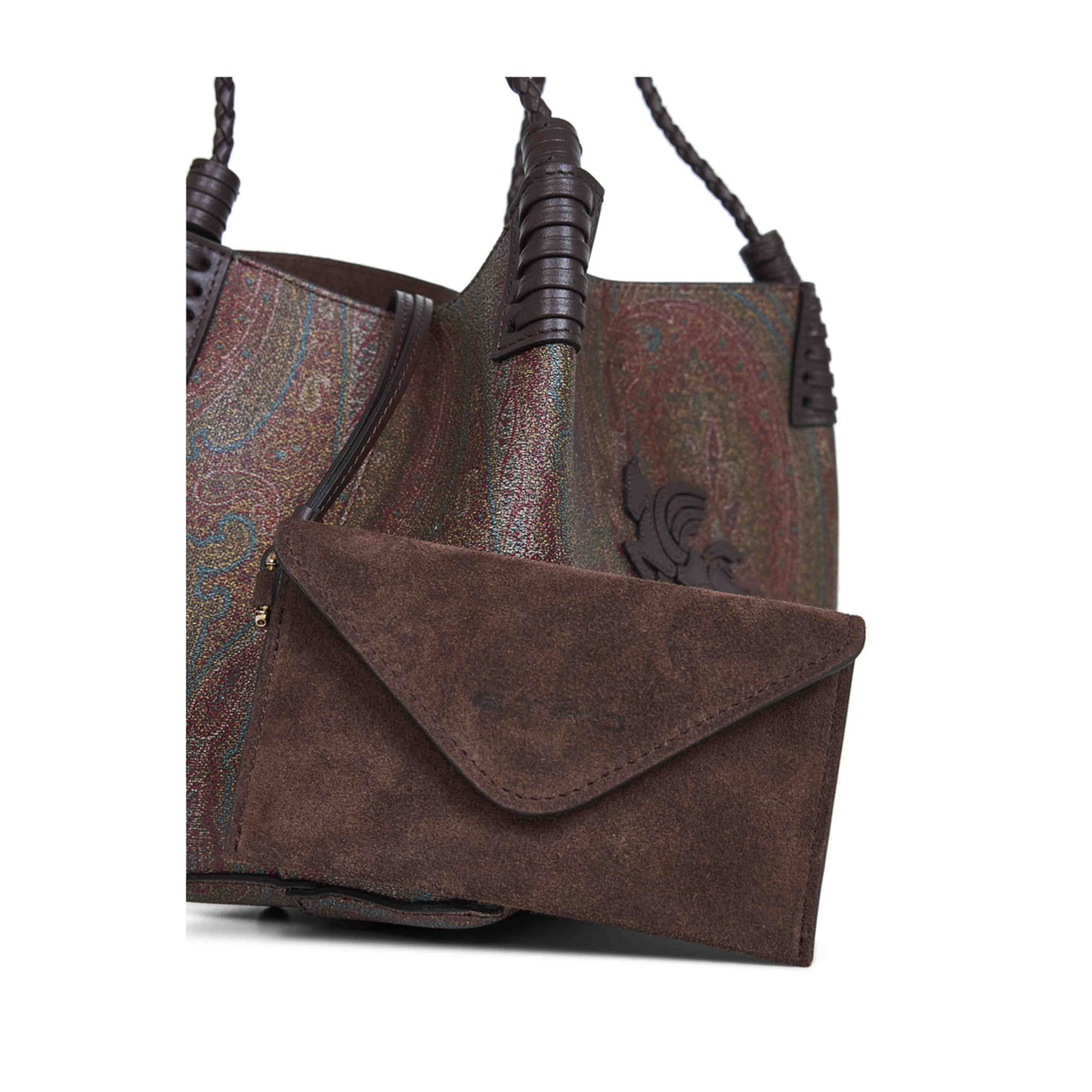 Libra Small Coated Paisley Tote Bag - Brown