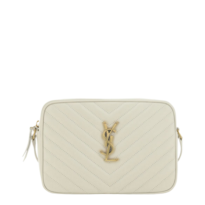 Lou Leather Camera Bags - Cream
